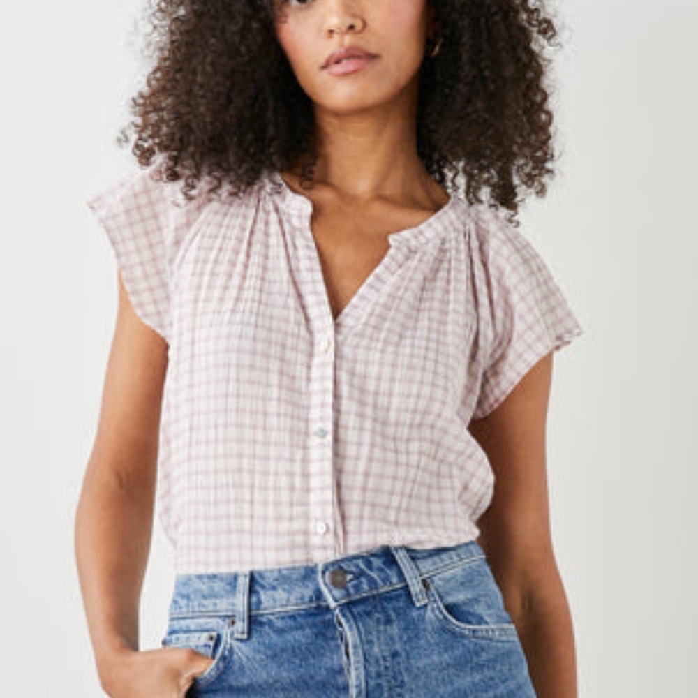 Rails Alena Top, Color: Soft Rose Check, Size: M - image 1